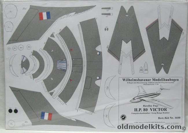 Wilhelmshaven 1/50 HP-80 Victor 'V' Bomber, 1600 plastic model kit